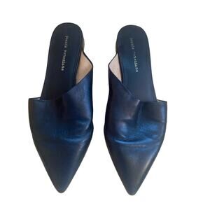Poesie Veneziane Black Leather Mules Size 40
